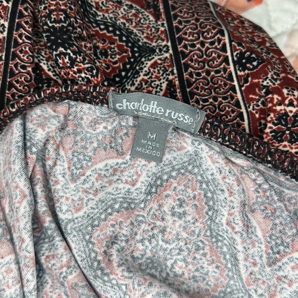 Charlotte Russe sleeveless romper heartshaped multicolor black red white Medium - Picture 7 of 8